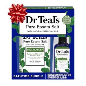 Dr Teal’s Bath Gift Set Eucalyptus & Spearmint Relax & Relief Bundle NEW